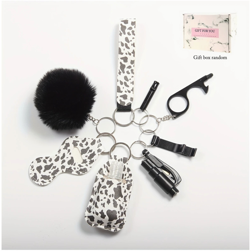 Safety Keychain Set for Women, Wristlet Strap w/Accessories in Gift Box